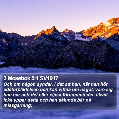 3 Mosebok 5:1 SV1917 Bible Verse Image
