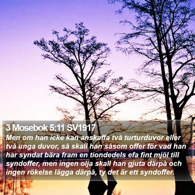 3 Mosebok 5:11 SV1917 Bible Verse Image