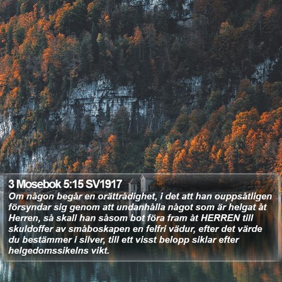 3 Mosebok 5:15 SV1917 Bible Verse Image
