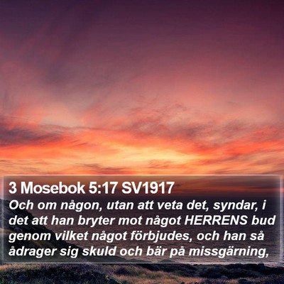 3 Mosebok 5:17 SV1917 Bible Verse Image