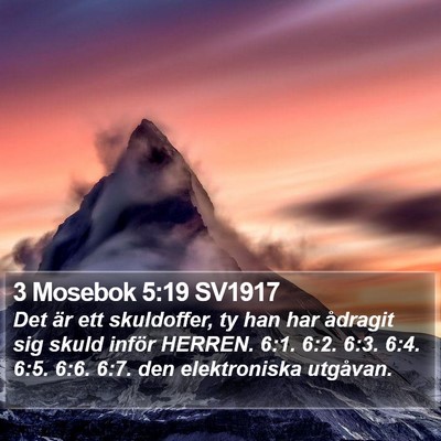 3 Mosebok 5:19 SV1917 Bible Verse Image