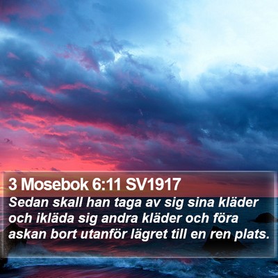3 Mosebok 6:11 SV1917 Bible Verse Image