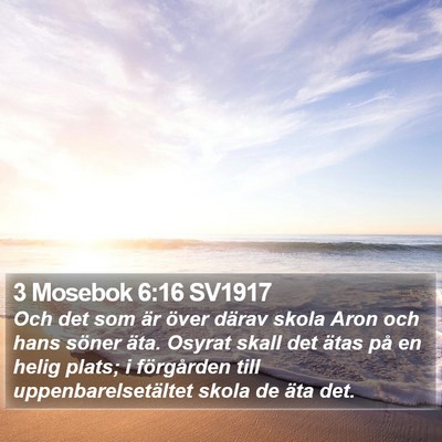 3 Mosebok 6:16 SV1917 Bible Verse Image