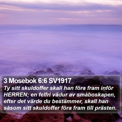 3 Mosebok 6:6 SV1917 Bible Verse Image