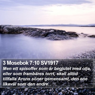 3 Mosebok 7:10 SV1917 Bible Verse Image