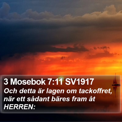 3 Mosebok 7:11 SV1917 Bible Verse Image