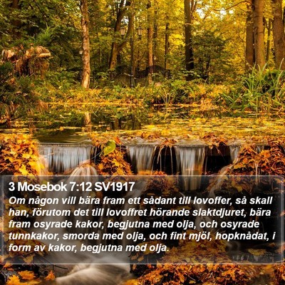 3 Mosebok 7:12 SV1917 Bible Verse Image
