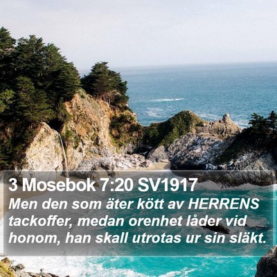 3 Mosebok 7:20 SV1917 Bible Verse Image