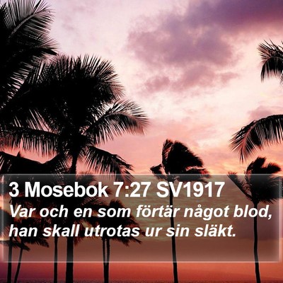 3 Mosebok 7:27 SV1917 Bible Verse Image