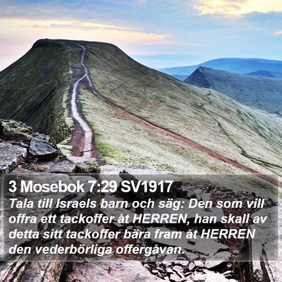 3 Mosebok 7:29 SV1917 Bible Verse Image