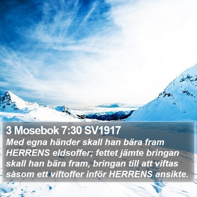 3 Mosebok 7:30 SV1917 Bible Verse Image