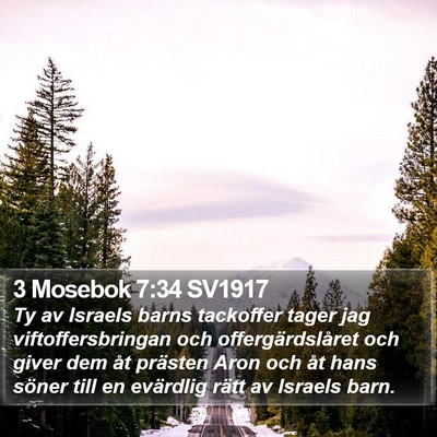 3 Mosebok 7:34 SV1917 Bible Verse Image