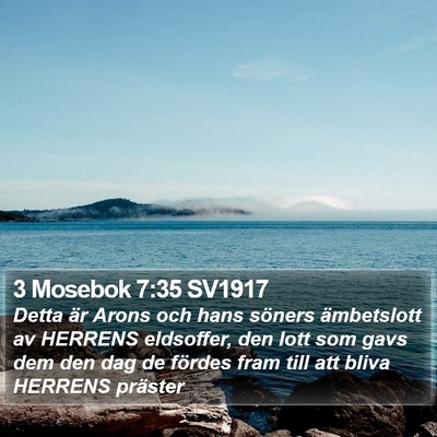 3 Mosebok 7:35 SV1917 Bible Verse Image
