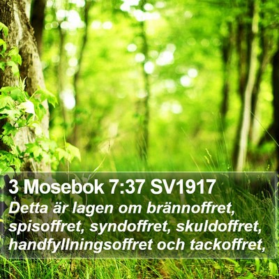 3 Mosebok 7:37 SV1917 Bible Verse Image