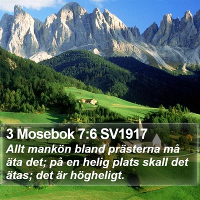 3 Mosebok 7:6 SV1917 Bible Verse Image
