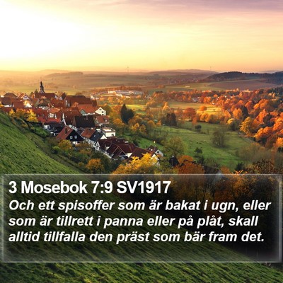3 Mosebok 7:9 SV1917 Bible Verse Image