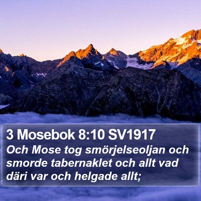 3 Mosebok 8:10 SV1917 Bible Verse Image