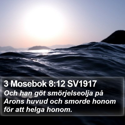 3 Mosebok 8:12 SV1917 Bible Verse Image