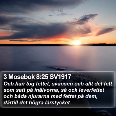 3 Mosebok 8:25 SV1917 Bible Verse Image