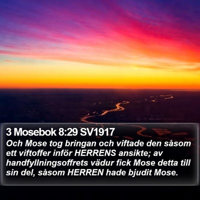 3 Mosebok 8:29 SV1917 Bible Verse Image