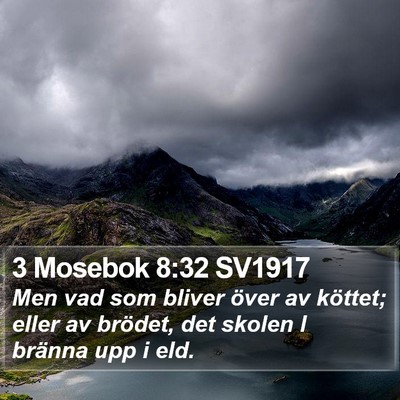 3 Mosebok 8:32 SV1917 Bible Verse Image