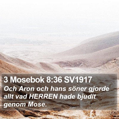 3 Mosebok 8:36 SV1917 Bible Verse Image