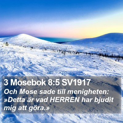3 Mosebok 8:5 SV1917 Bible Verse Image
