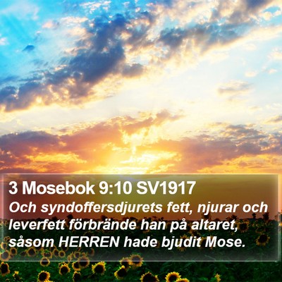 3 Mosebok 9:10 SV1917 Bible Verse Image