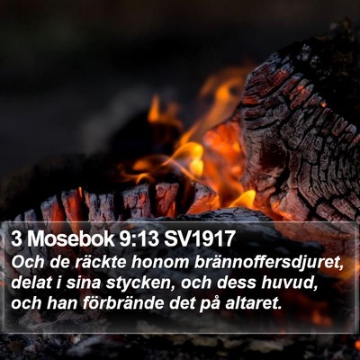 3 Mosebok 9:13 SV1917 Bible Verse Image