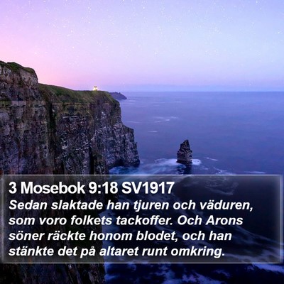 3 Mosebok 9:18 SV1917 Bible Verse Image