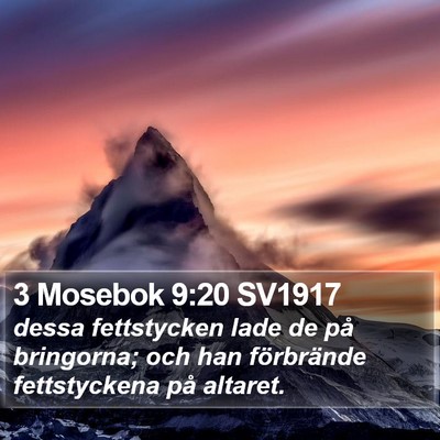 3 Mosebok 9:20 SV1917 Bible Verse Image