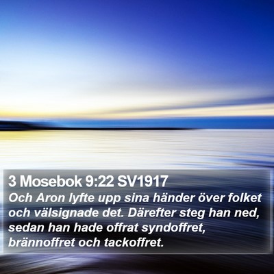 3 Mosebok 9:22 SV1917 Bible Verse Image