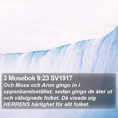3 Mosebok 9:23 SV1917 Bible Verse Image