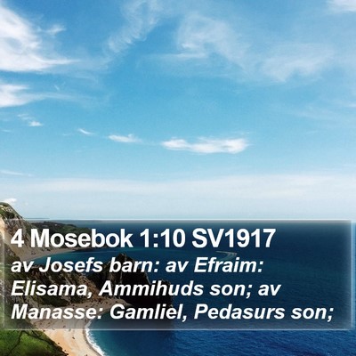 4 Mosebok 1:10 SV1917 Bible Verse Image