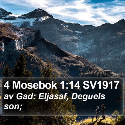 4 Mosebok 1:14 SV1917 Bible Verse Image