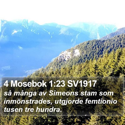 4 Mosebok 1:23 SV1917 Bible Verse Image