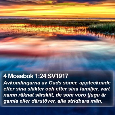 4 Mosebok 1:24 SV1917 Bible Verse Image
