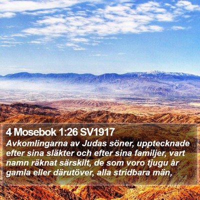 4 Mosebok 1:26 SV1917 Bible Verse Image
