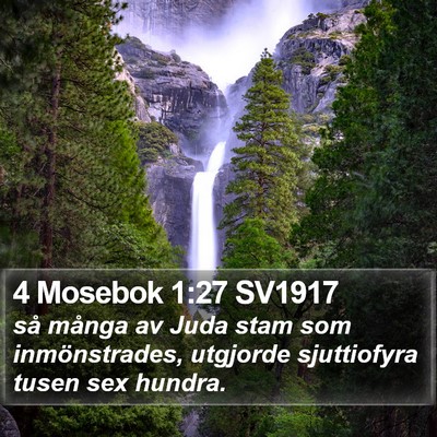 4 Mosebok 1:27 SV1917 Bible Verse Image