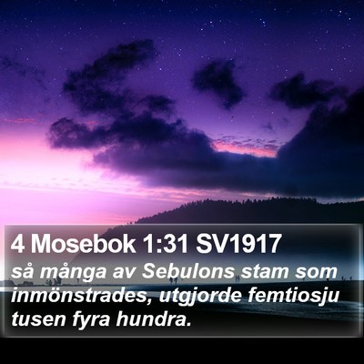 4 Mosebok 1:31 SV1917 Bible Verse Image