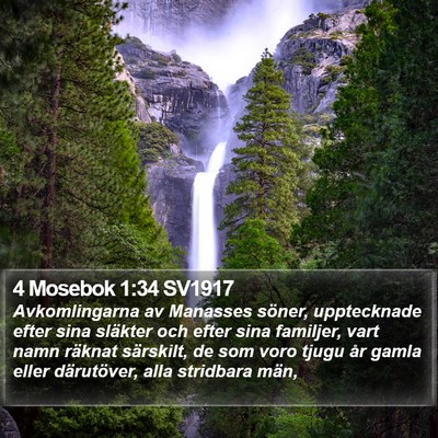 4 Mosebok 1:34 SV1917 Bible Verse Image