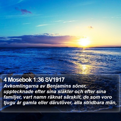 4 Mosebok 1:36 SV1917 Bible Verse Image