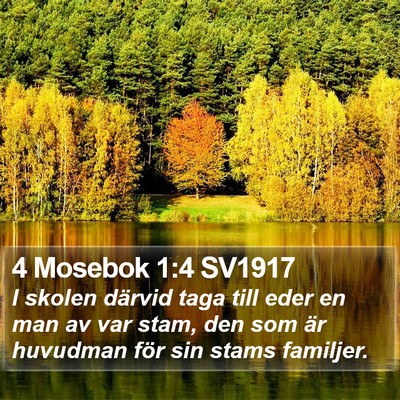 4 Mosebok 1:4 SV1917 Bible Verse Image