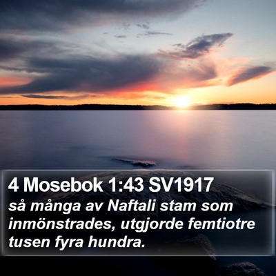 4 Mosebok 1:43 SV1917 Bible Verse Image