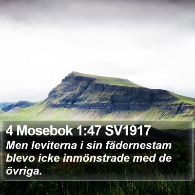 4 Mosebok 1:47 SV1917 Bible Verse Image