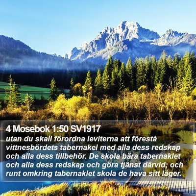 4 Mosebok 1:50 SV1917 Bible Verse Image