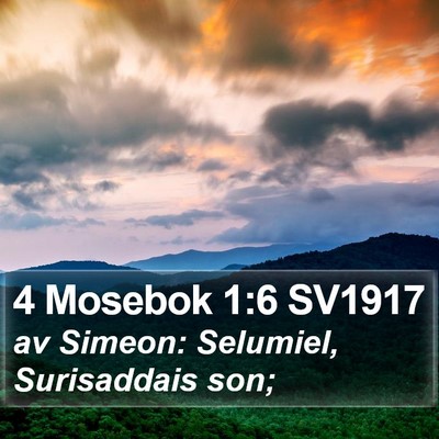 4 Mosebok 1:6 SV1917 Bible Verse Image
