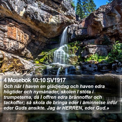 4 Mosebok 10:10 SV1917 Bible Verse Image