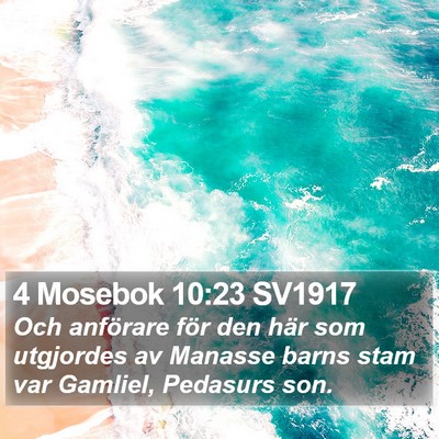 4 Mosebok 10:23 SV1917 Bible Verse Image