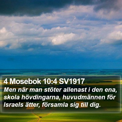 4 Mosebok 10:4 SV1917 Bible Verse Image